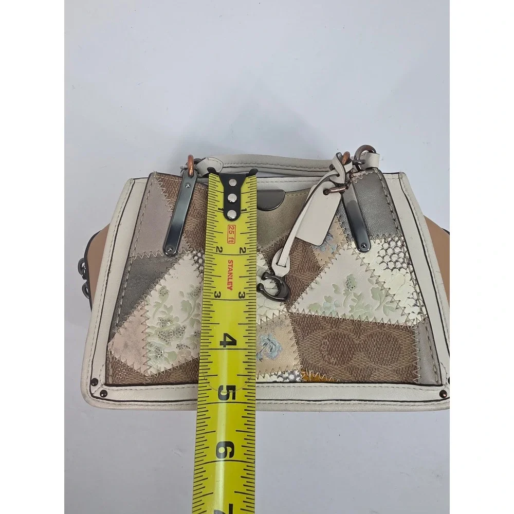 Coach Mini Dreamer 21 Patchwork Signature Canvas Leather Satchel Bag A1992-88884